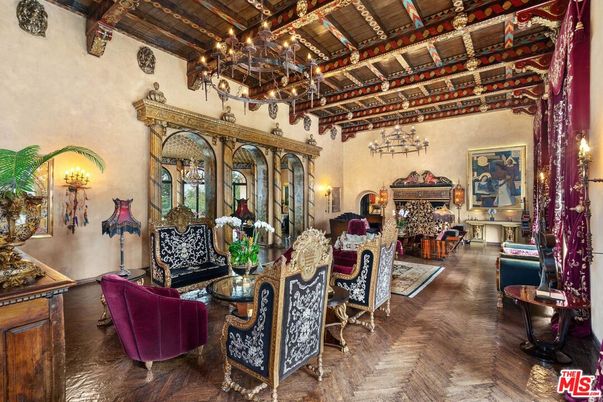 Chandelier, Interior, Living room, Piano, Wooden Beams, Wooden Ceilings, Wood Texture Flooring