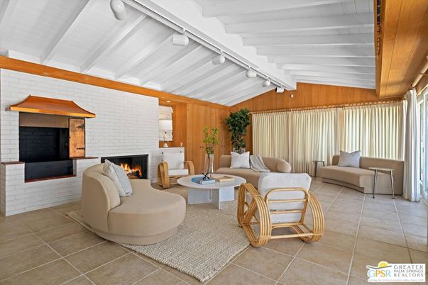 Fireplace, Interior, Living room, Stone Walls, Wooden Walls