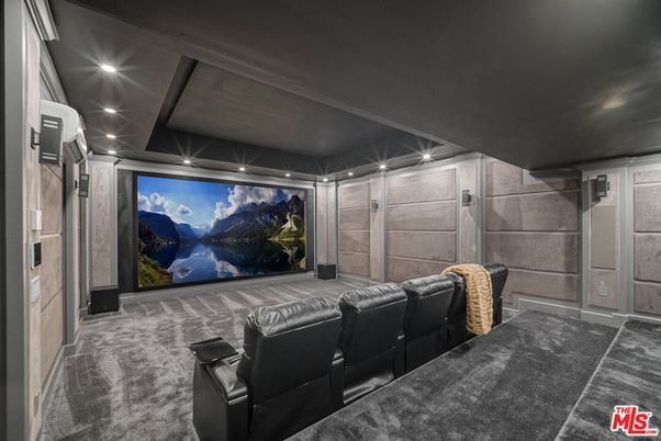 Home Theatre Room, Interior, Projection Screen, Recessed Lighting, Theatre Room