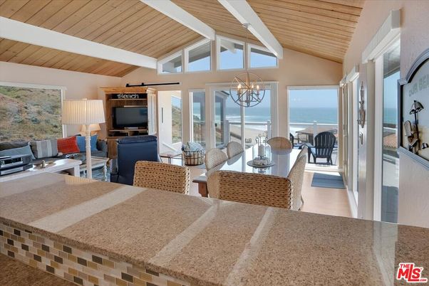 Dining room, Interior, Living room, Pendant Lights, Water, Wooden Ceilings