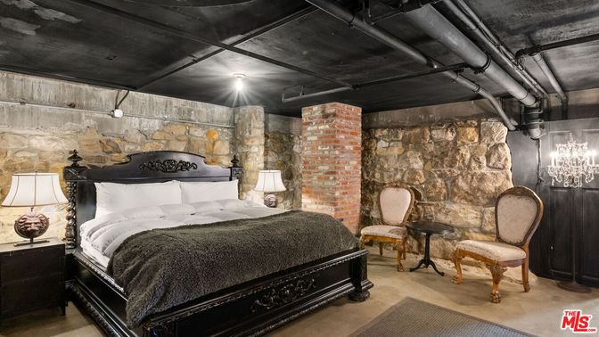 Bedroom, Interior, Stone Walls