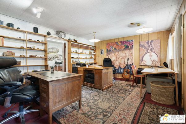 Home Office, Interior, Wooden Walls