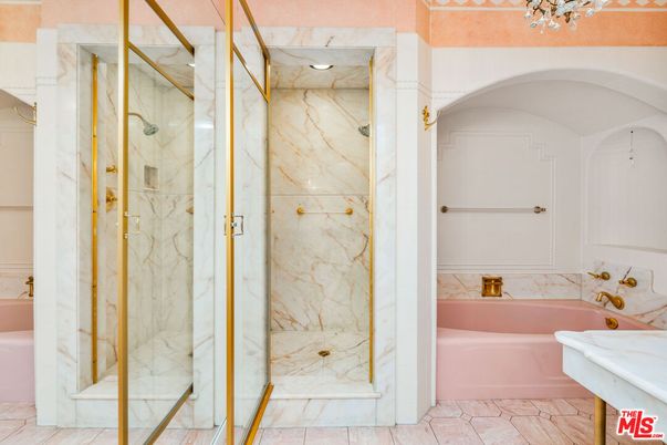 Bathroom, Glass Shower, Interior, Marble Walls