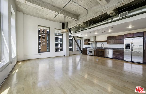 Interior, Kitchen, Pendant Lights, Stainless Steel Appliances, Wood Texture Flooring