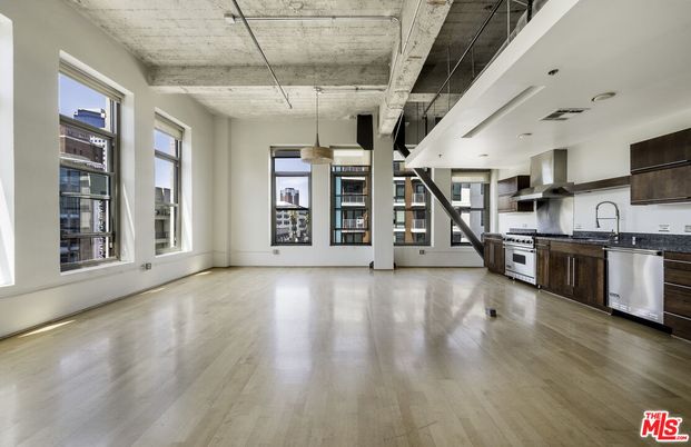 Interior, Kitchen, Pendant Lights, Stainless Steel Appliances, Wood Texture Flooring