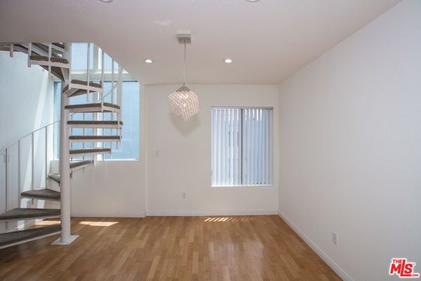 Chandelier, Empty room, Interior, Recessed Lighting, Wood Texture Flooring