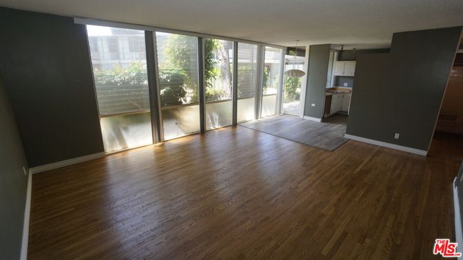 Empty room, Interior, Kitchen, Pendant Lights, Wood Texture Flooring