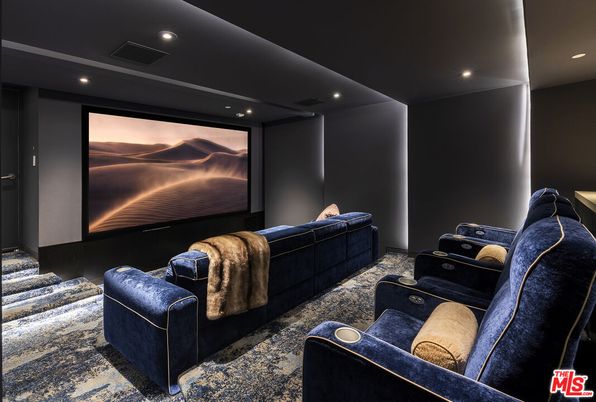 Home Theatre Room, Interior, Projection Screen, Recessed Lighting, Theatre Room