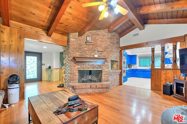 Fireplace, Interior, Stone Walls, Wooden Beams, Wooden Ceilings, Wood Texture Flooring, Wooden Walls