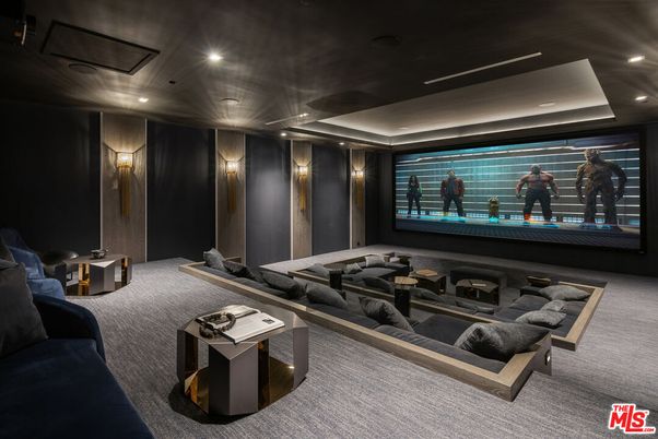 Home Theatre Room, Interior, Projection Screen, Recessed Lighting, Theatre Room