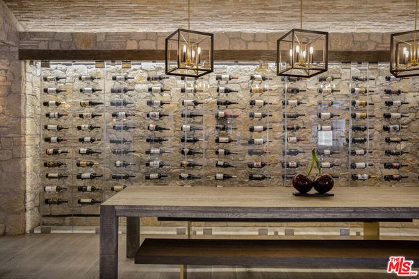 Interior, Pendant Lights, Stone Walls, Wine Storage