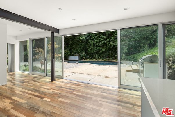 Interior, Pool, Recessed Lighting, Wood Texture Flooring