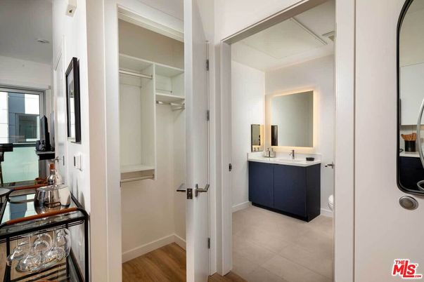 Bathroom, Interior, Walk-in Closets, Wood Texture Flooring
