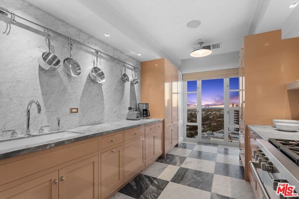 Interior, Kitchen, Marble, Marble Walls, Recessed Lighting