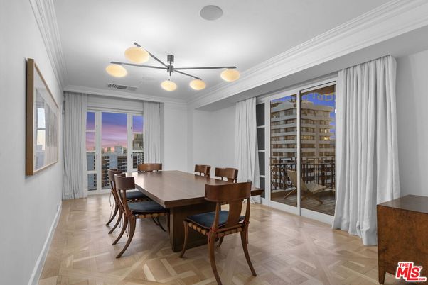 Dining room, Interior, Pendant Lights, Wine Storage, Wood Texture Flooring