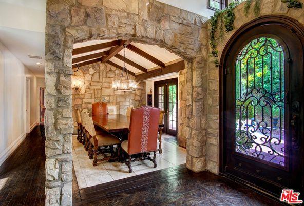 Dining room, Interior, Pendant Lights, Stone Walls, Wooden Beams
