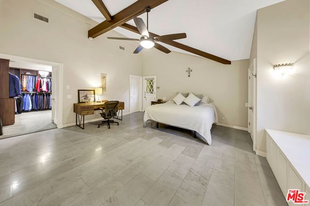 Bedroom, Home Office, Interior, Wooden Beams, Wood Texture Flooring