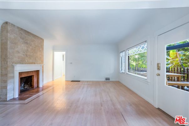 Empty room, Fireplace, Interior, Wood Texture Flooring