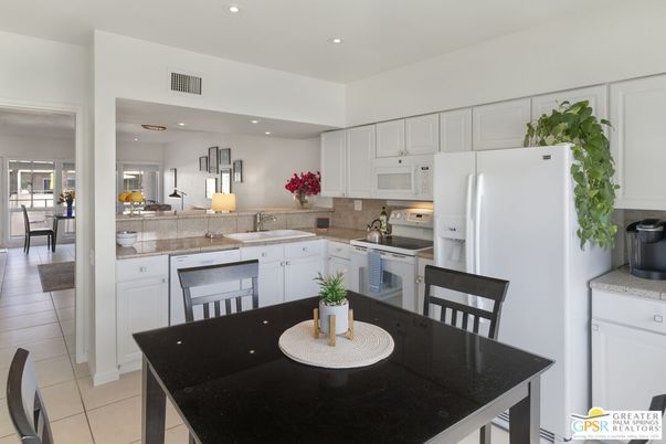 Dining room, Interior, Kitchen, Recessed Lighting, Stainless Steel Appliances, Tile Countertops