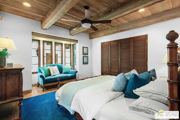 Bedroom, Interior, Recessed Lighting, Wooden Beams, Wooden Ceilings