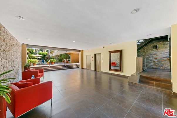 Elevator, Interior, Recessed Lighting, Stone Walls