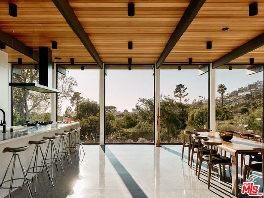 Dining room, Interior, Recessed Lighting, Wooden Ceilings