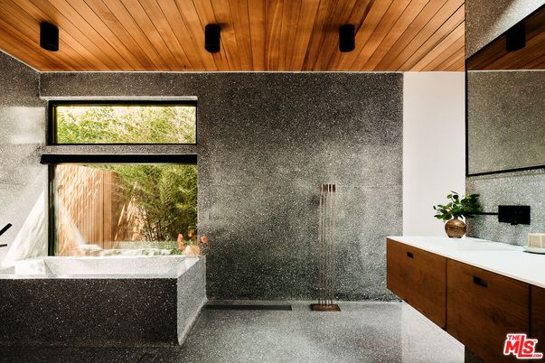 Bathroom, Interior, Recessed Lighting, Wooden Ceilings