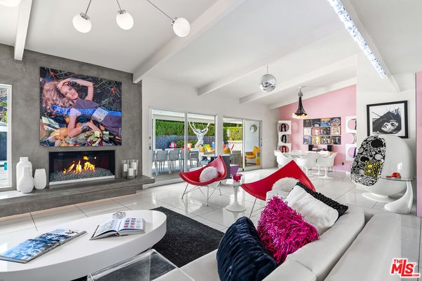 Dining room, Fireplace, Interior, Living room, Pendant Lights