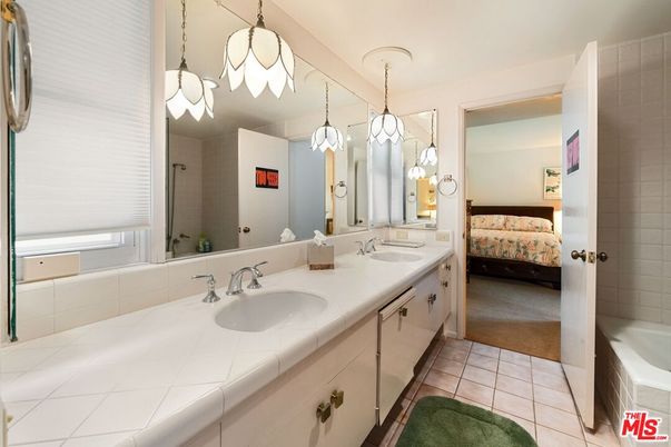 Bathroom, Bedroom, Dual Sink Vanities, Interior, Pendant Lights, Tile Countertops