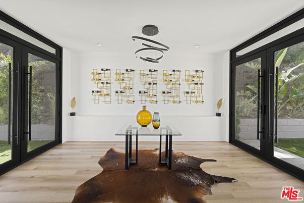 Home Office, Interior, Pendant Lights, Recessed Lighting, Wood Texture Flooring