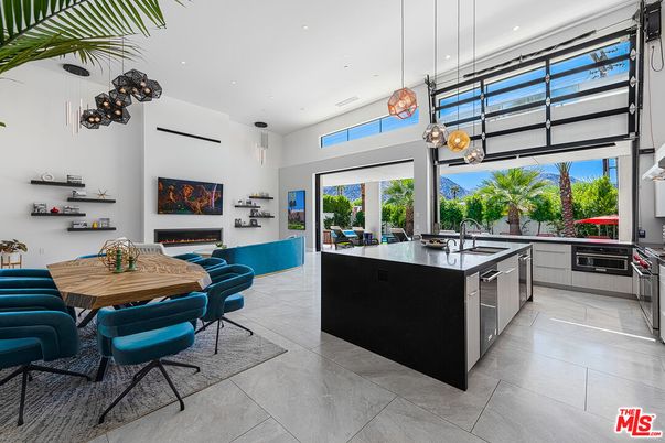 Dining room, Fireplace, Interior, Kitchen, Pendant Lights, Recessed Lighting