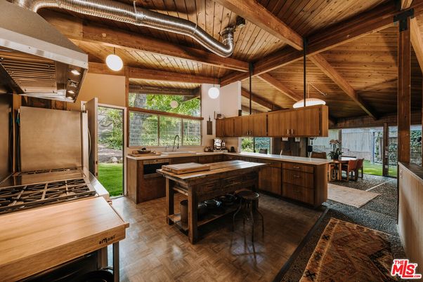 Interior, Kitchen, Pendant Lights, Wooden Beams, Wooden Ceilings, Wood Texture Flooring