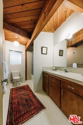 Bathroom, Dual Sink Vanities, Interior, Wooden Beams, Wooden Ceilings