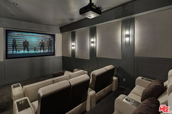Home Theatre Room, Interior, Projection Screen, Recessed Lighting, Theatre Room
