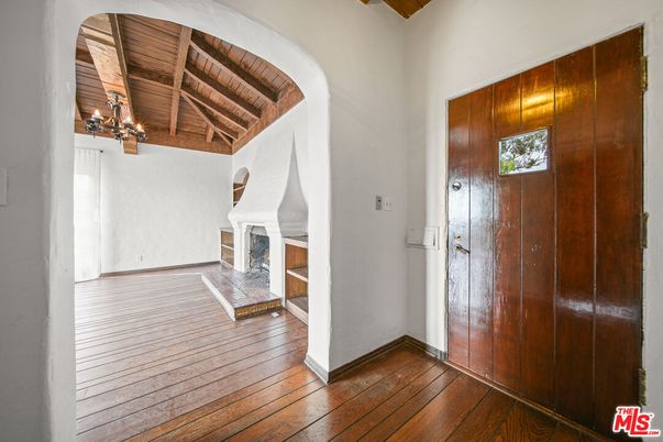 Chandelier, Fireplace, Interior, Wooden Beams, Wooden Ceilings, Wood Texture Flooring