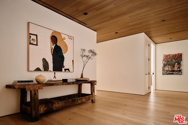 Home Office, Interior, Recessed Lighting, Wooden Ceilings, Wood Texture Flooring
