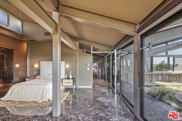 Bedroom, Interior, Marble, Recessed Lighting