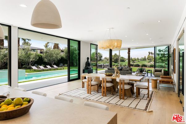 Chandelier, Dining room, Interior, Pendant Lights, Recessed Lighting, Wood Texture Flooring