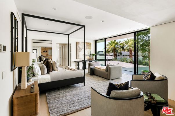 Bedroom, Interior, Living room, Recessed Lighting, Wood Texture Flooring