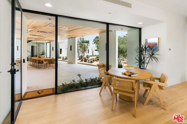 Dining room, Interior, Recessed Lighting, Wooden Ceilings, Wood Texture Flooring