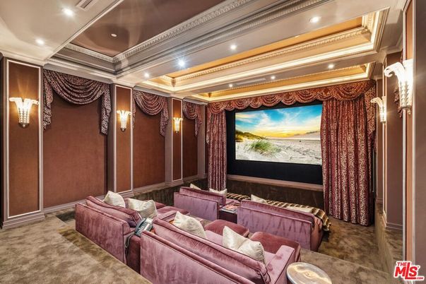 Home Theatre Room, Interior, Projection Screen, Recessed Lighting, Theatre Room