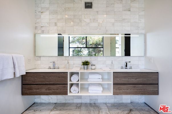 Bathroom, Dual Sink Vanities, Interior, Marble, Marble Walls