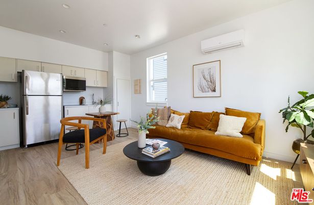 Dining room, Interior, Kitchen, Living room, Recessed Lighting, Stainless Steel Appliances, Wood Texture Flooring