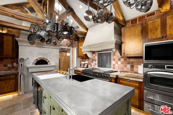 Interior, Kitchen, Stainless Steel Appliances, Wooden Beams