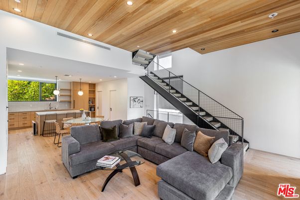 Dining room, Interior, Kitchen, Living room, Pendant Lights, Recessed Lighting, Wooden Ceilings, Wood Texture Flooring