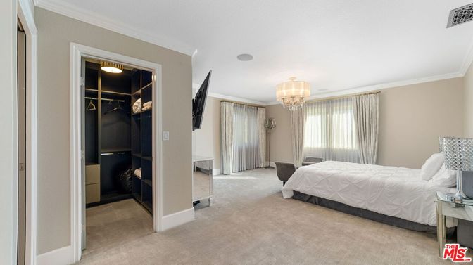 Bedroom, Chandelier, Interior