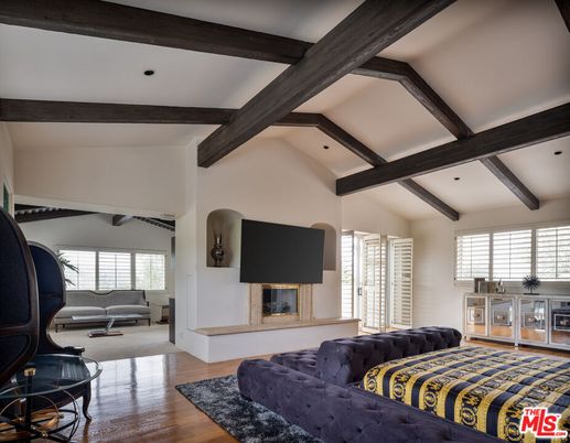 Fireplace, Interior, Living room, Wooden Beams, Wood Texture Flooring