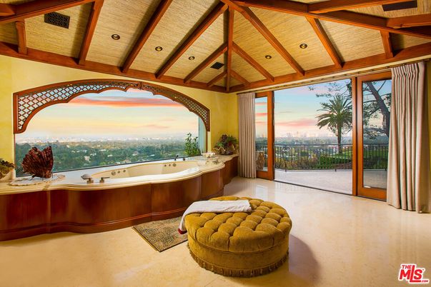 Hot Tub, Interior, Recessed Lighting, Wooden Beams, Wooden Ceilings