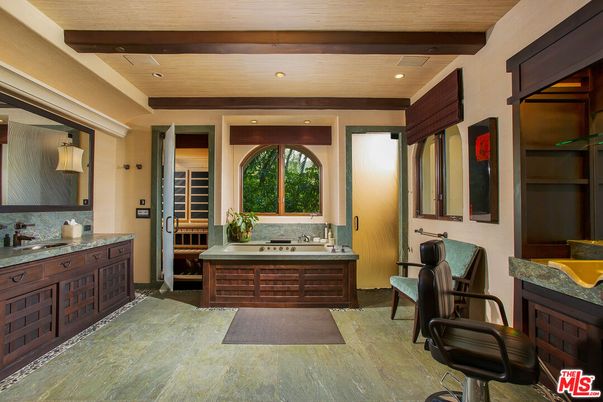 Bathroom, Interior, Recessed Lighting, Wooden Beams, Wooden Ceilings