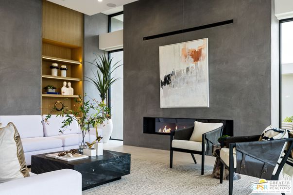 Fireplace, Interior, Living room, Recessed Lighting